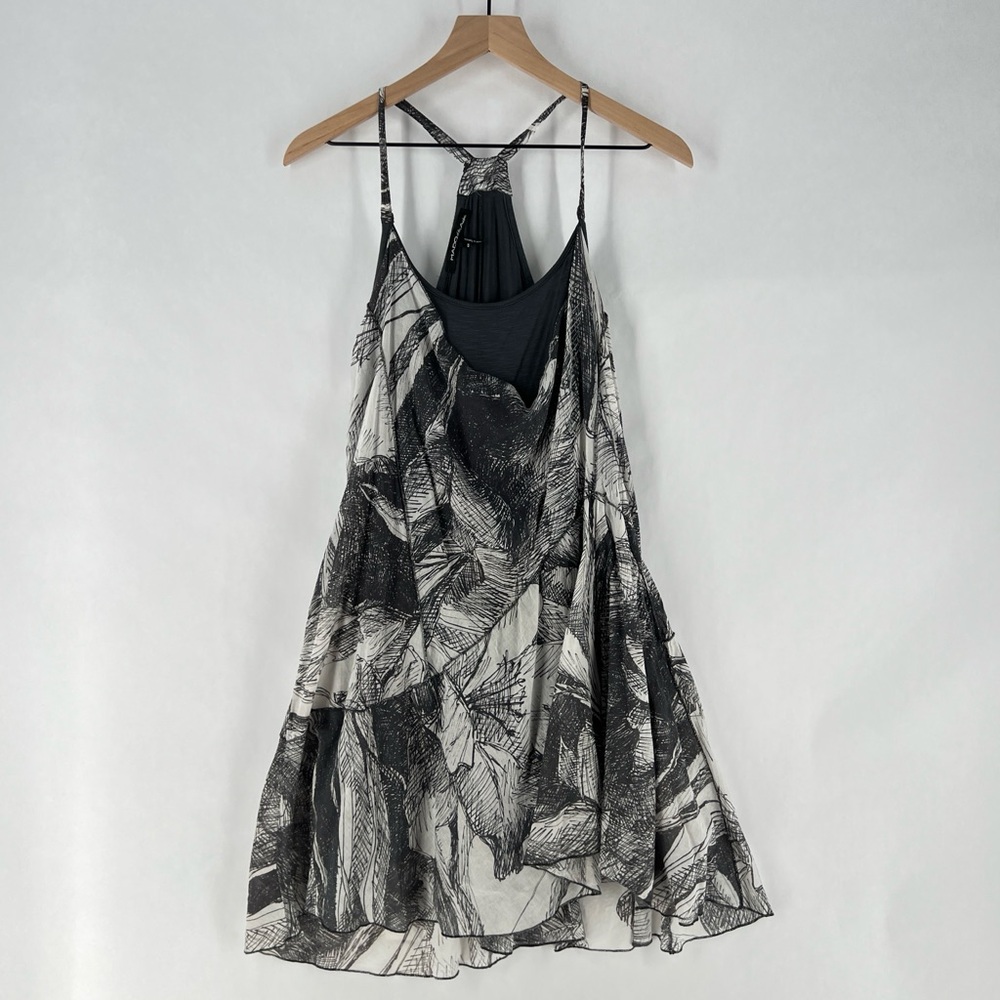 MADO et les Autres Lightweight Cotton Layer Abstract‎ Print Racerback Mini Dress